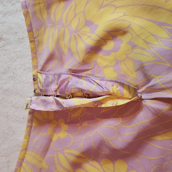 Sentier lilac and yellow floral print skirt - Picture 7 of 8